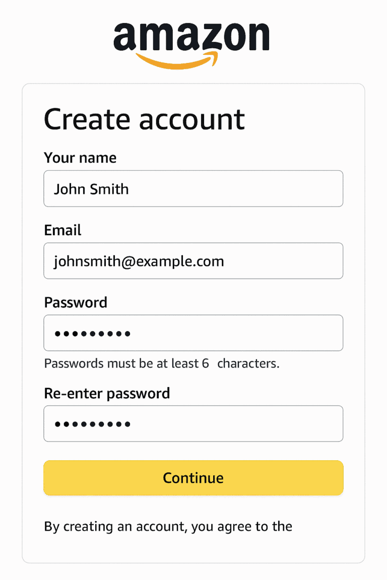 How to Create an Amazon Account